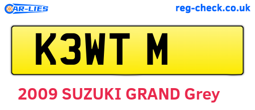K3WTM are the vehicle registration plates.