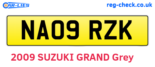 NA09RZK are the vehicle registration plates.