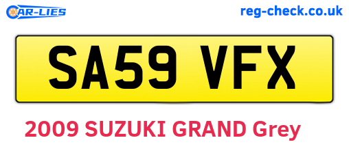 SA59VFX are the vehicle registration plates.