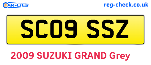 SC09SSZ are the vehicle registration plates.