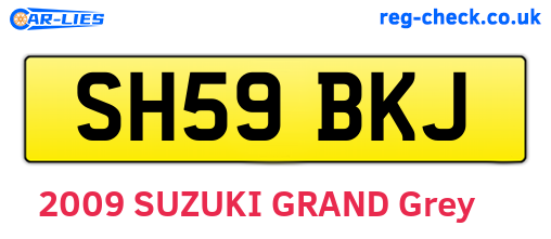 SH59BKJ are the vehicle registration plates.