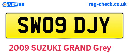 SW09DJY are the vehicle registration plates.