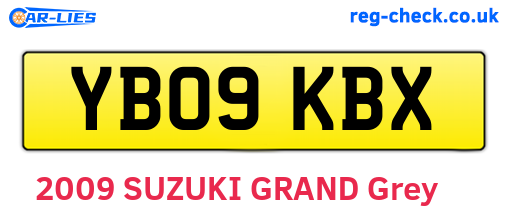 YB09KBX are the vehicle registration plates.