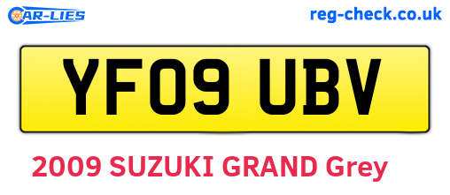 YF09UBV are the vehicle registration plates.