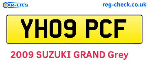 YH09PCF are the vehicle registration plates.