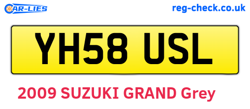 YH58USL are the vehicle registration plates.