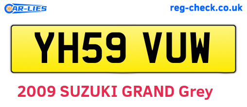 YH59VUW are the vehicle registration plates.