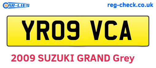 YR09VCA are the vehicle registration plates.