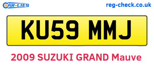KU59MMJ are the vehicle registration plates.