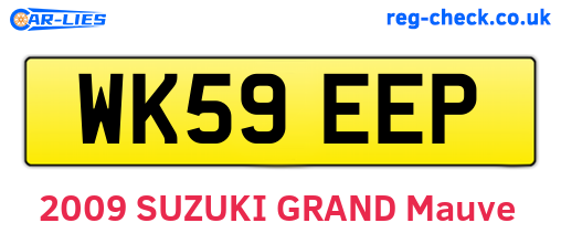 WK59EEP are the vehicle registration plates.
