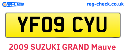 YF09CYU are the vehicle registration plates.