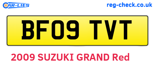 BF09TVT are the vehicle registration plates.