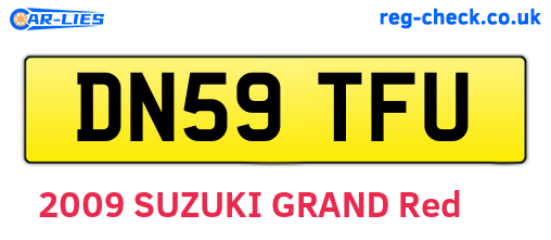 DN59TFU are the vehicle registration plates.