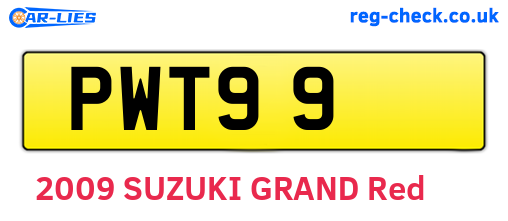 PWT99 are the vehicle registration plates.