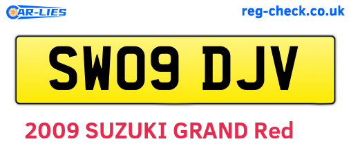 SW09DJV are the vehicle registration plates.