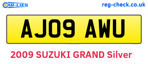 AJ09AWU are the vehicle registration plates.