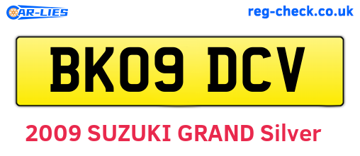 BK09DCV are the vehicle registration plates.