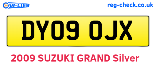 DY09OJX are the vehicle registration plates.