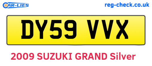 DY59VVX are the vehicle registration plates.