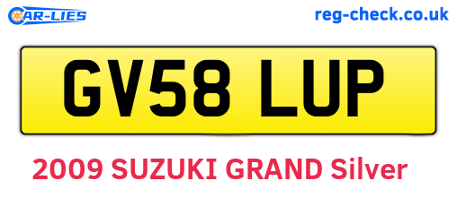 GV58LUP are the vehicle registration plates.