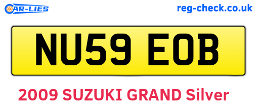 NU59EOB are the vehicle registration plates.
