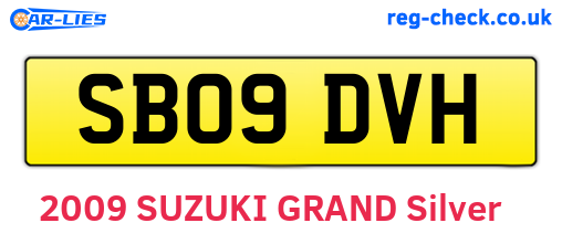SB09DVH are the vehicle registration plates.