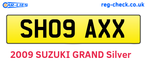 SH09AXX are the vehicle registration plates.
