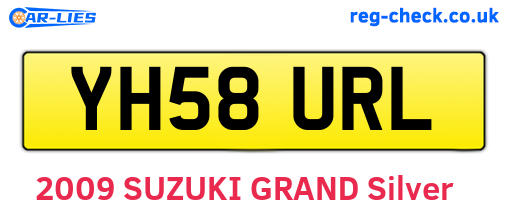 YH58URL are the vehicle registration plates.