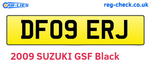 DF09ERJ are the vehicle registration plates.