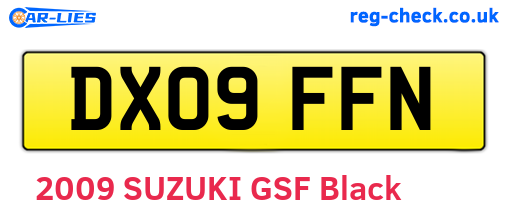 DX09FFN are the vehicle registration plates.