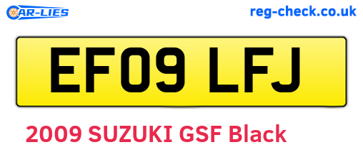 EF09LFJ are the vehicle registration plates.