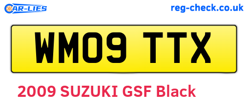 WM09TTX are the vehicle registration plates.