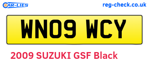 WN09WCY are the vehicle registration plates.