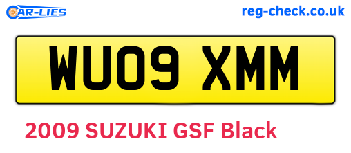 WU09XMM are the vehicle registration plates.