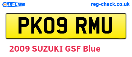 PK09RMU are the vehicle registration plates.
