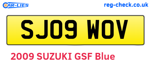 SJ09WOV are the vehicle registration plates.