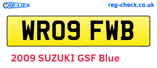 WR09FWB are the vehicle registration plates.