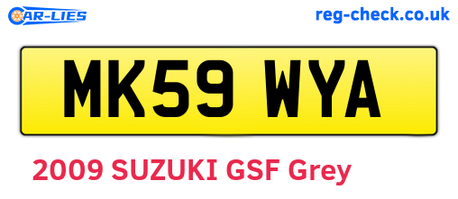 MK59WYA are the vehicle registration plates.
