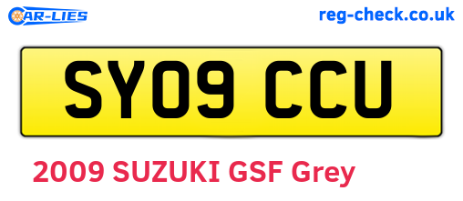 SY09CCU are the vehicle registration plates.
