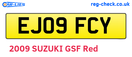 EJ09FCY are the vehicle registration plates.
