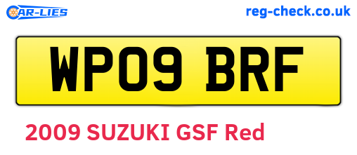 WP09BRF are the vehicle registration plates.
