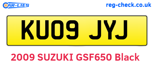KU09JYJ are the vehicle registration plates.