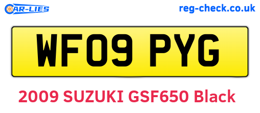 WF09PYG are the vehicle registration plates.