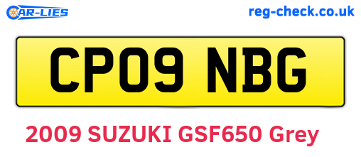 CP09NBG are the vehicle registration plates.