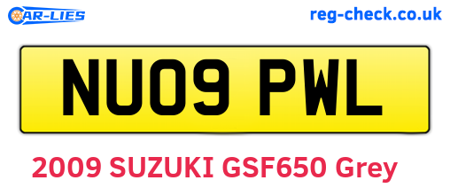 NU09PWL are the vehicle registration plates.
