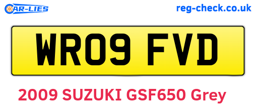 WR09FVD are the vehicle registration plates.