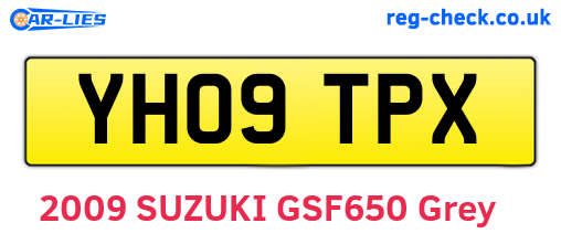 YH09TPX are the vehicle registration plates.
