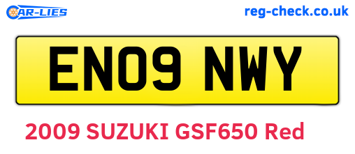 EN09NWY are the vehicle registration plates.