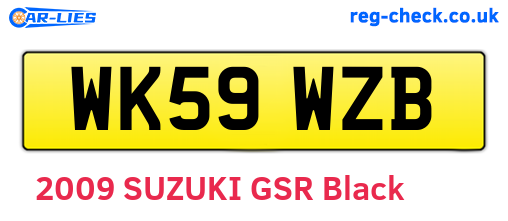 WK59WZB are the vehicle registration plates.