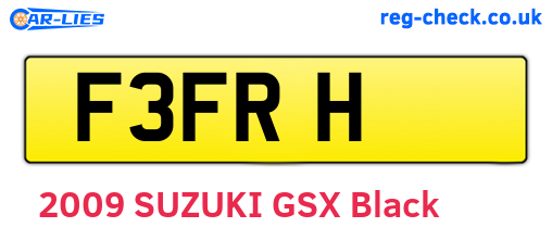 F3FRH are the vehicle registration plates.